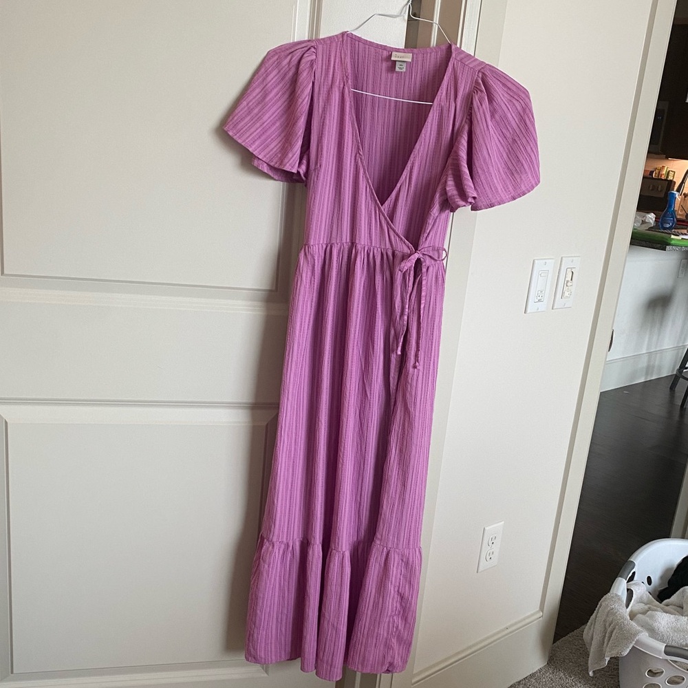 Pink Maxi Wrap Dress